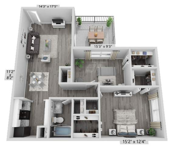 B2 Floorplan at Grayson Park