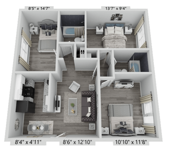 C1 Floorplan at Grayson Park